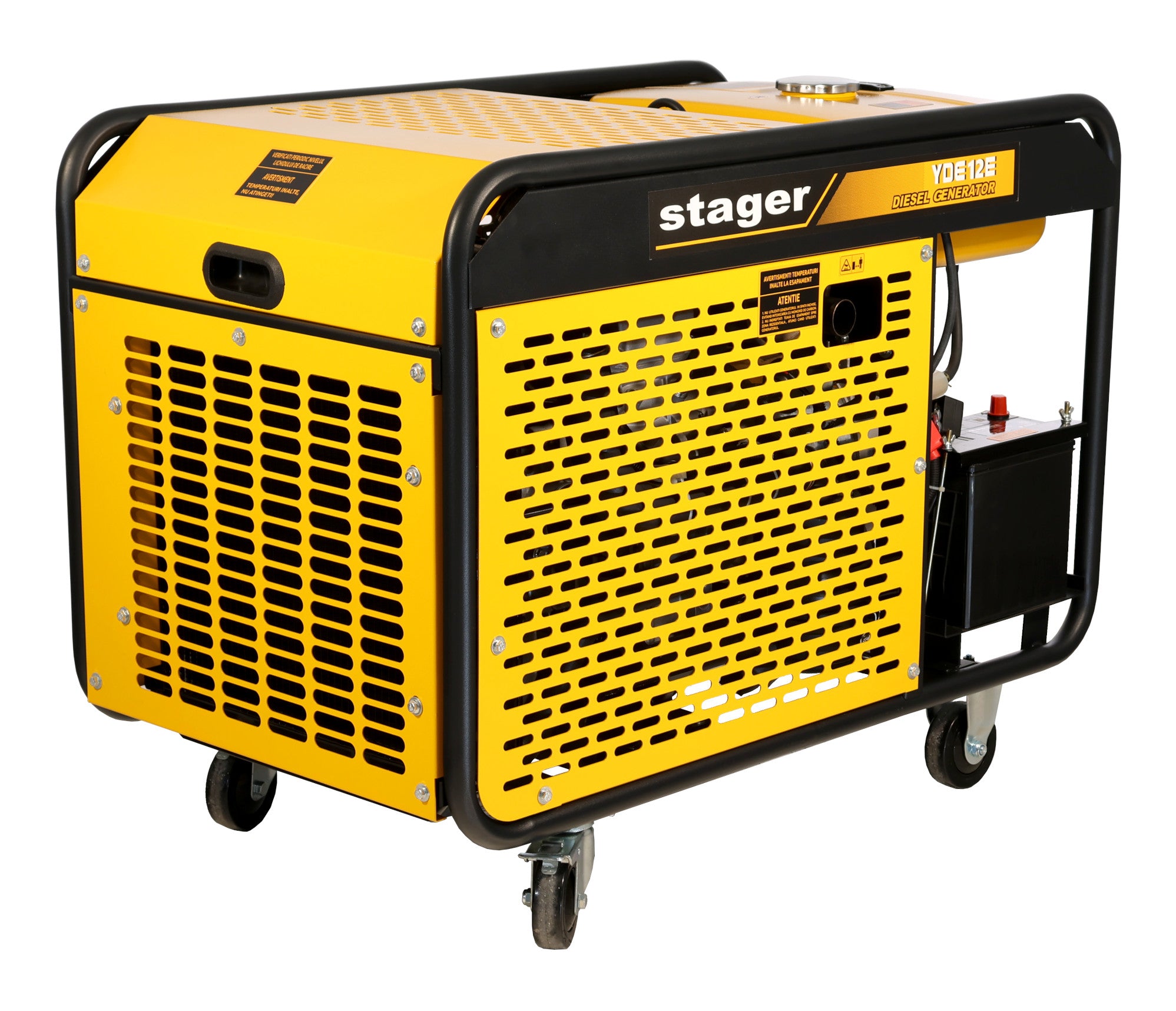 Stager YDE12E Generator open-frame 10kVA, 39A, 3000rpm, monofazat, diesel, pornire electrica