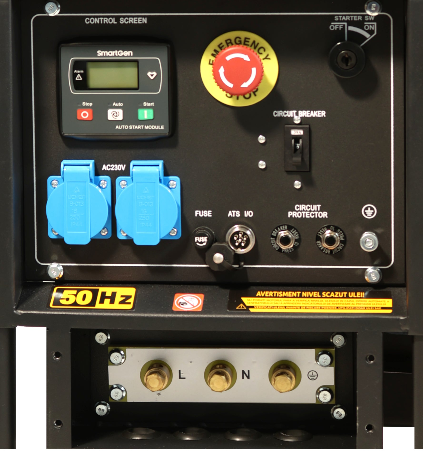 Stager YDE12E Generator open-frame 10kVA, 39A, 3000rpm, monofazat, diesel, pornire electrica