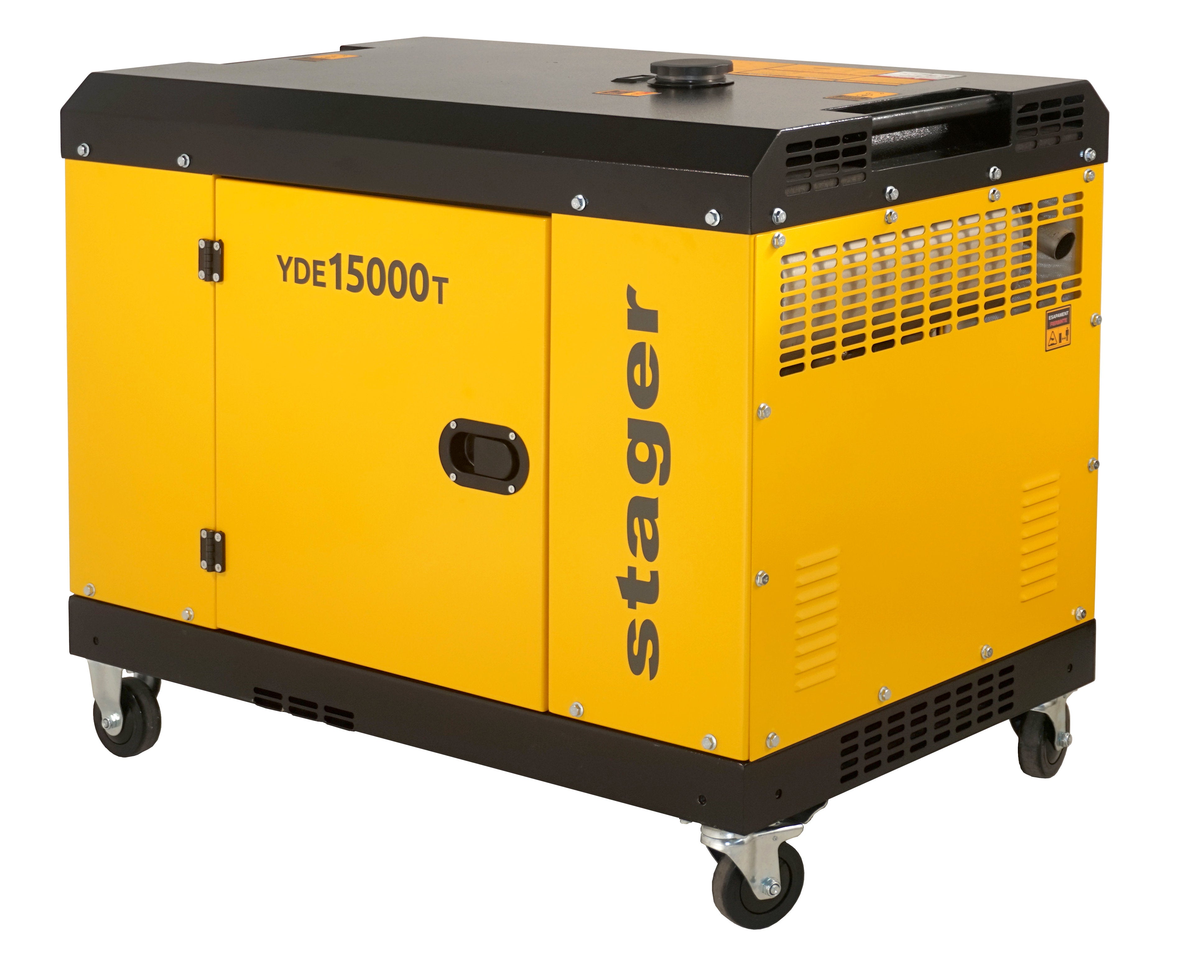 Generator insonorizat Stager YDE15000T, 12kVA, 48A, monofazat, diesel, 3000rpm, pornire electrica