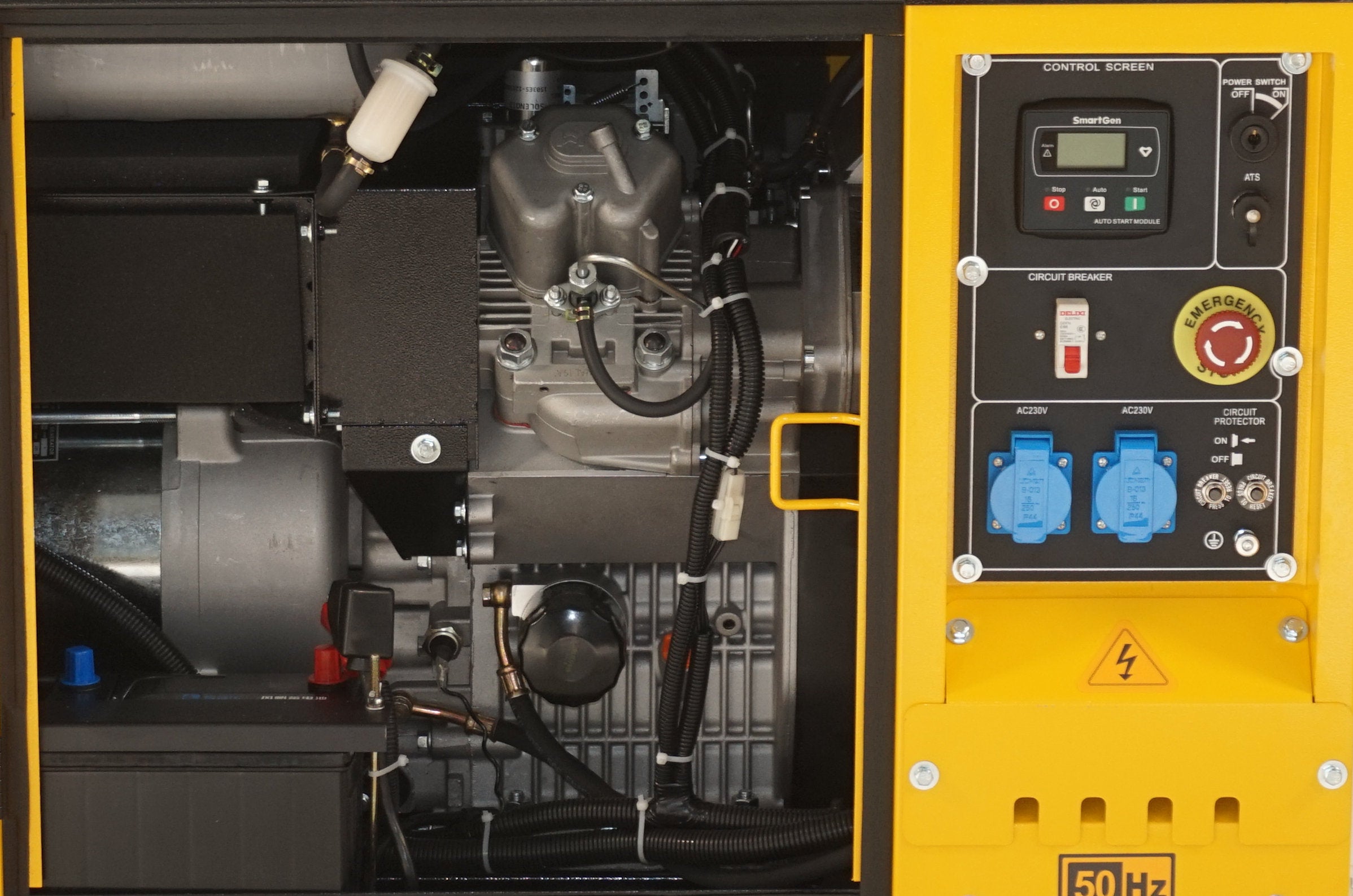 Generator insonorizat Stager YDE15000T, 12kVA, 48A, monofazat, diesel, 3000rpm, pornire electrica