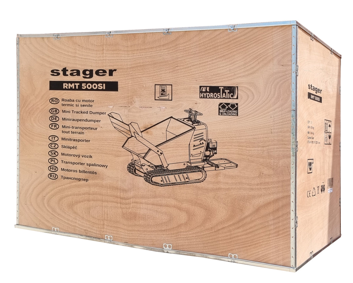 Stager RMT500SI roaba cu motor termic cu incarcator frontal 9CP, 500kg, senile