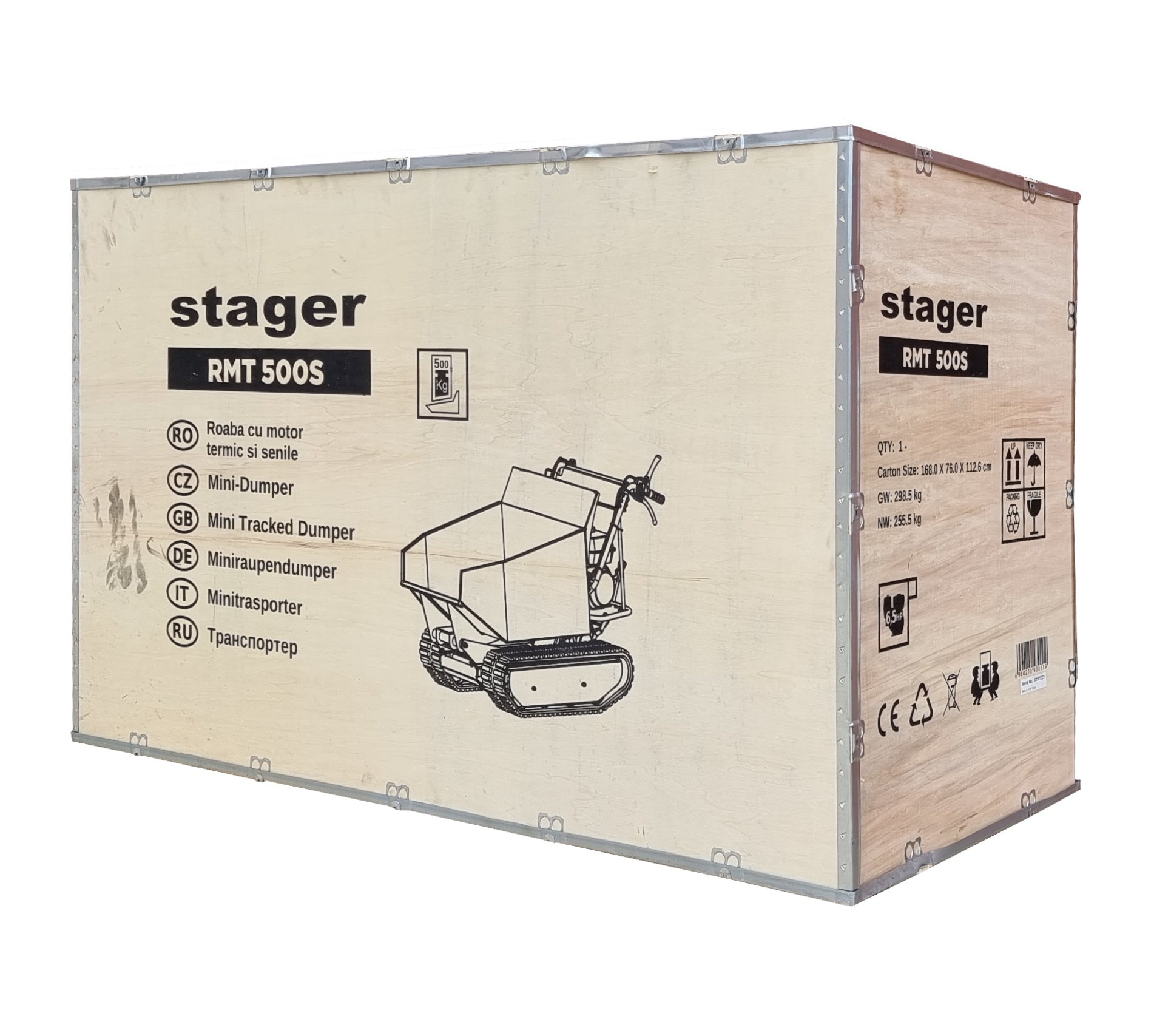 Stager RMT500S roaba cu motor termic 6.5CP, 500kg, senile
