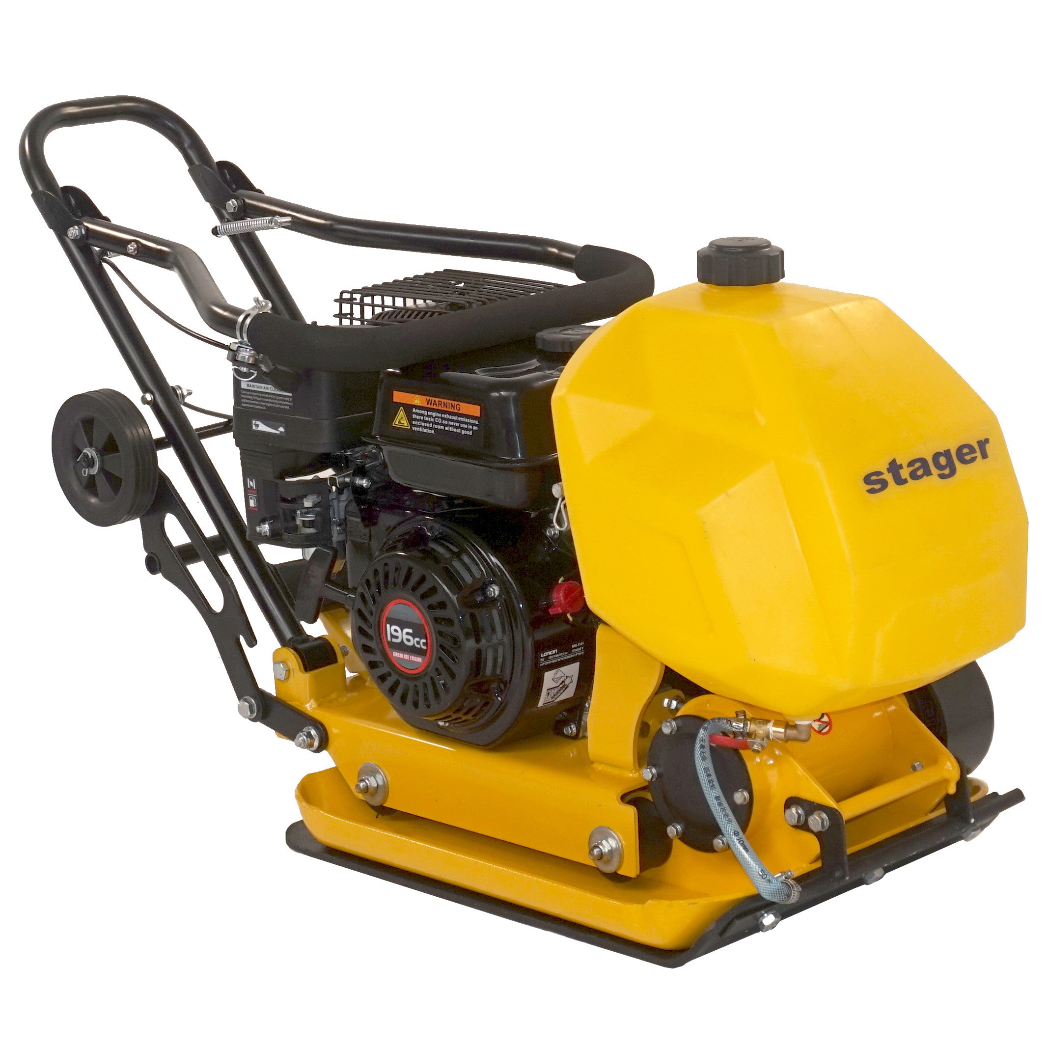 Stager PCB60 Placa compactoare usoara, Loncin G200F benzina, rezervor apa, roti, covor silicon