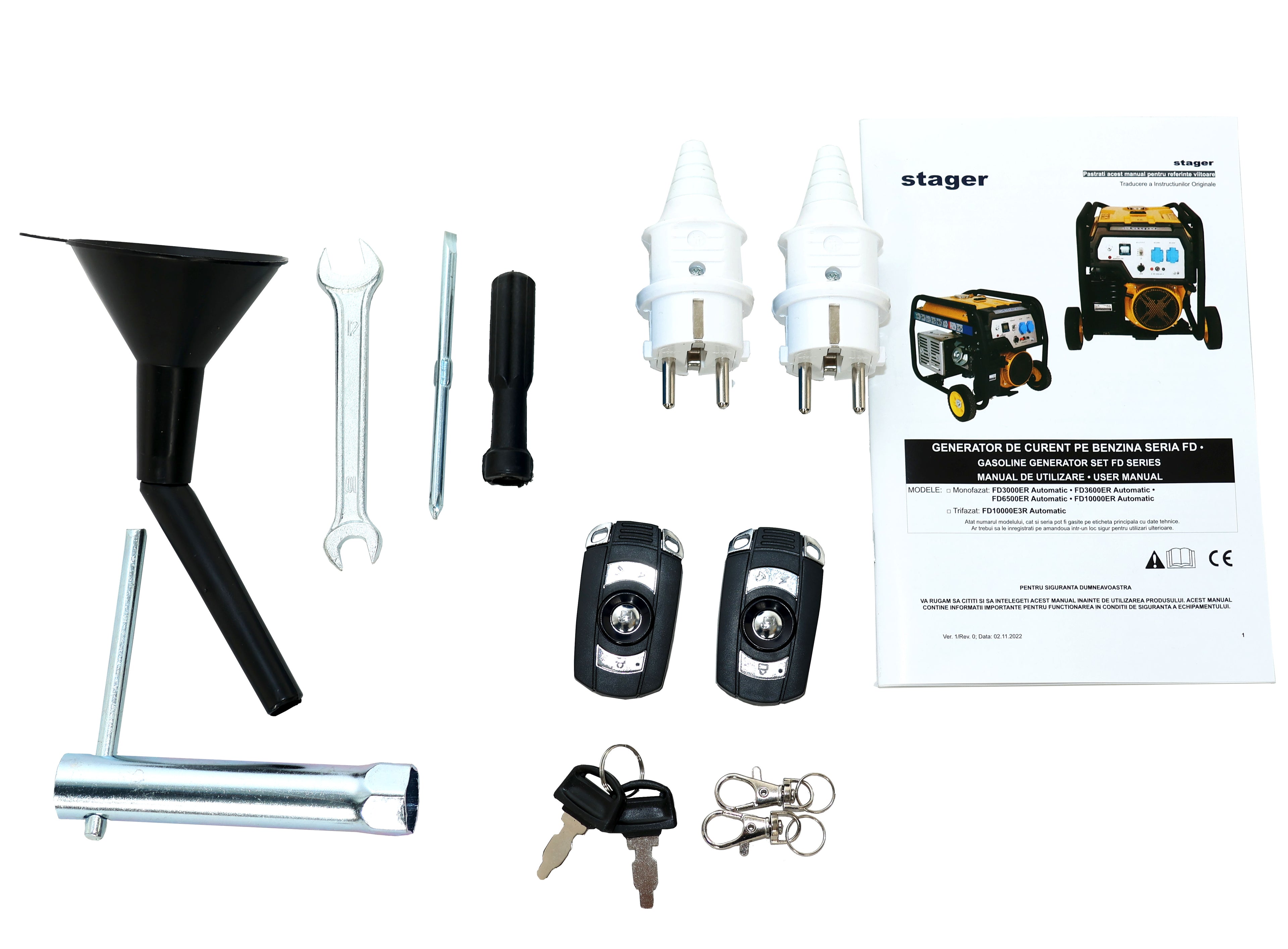 Stager FD 3600ER Automatic Generator open-frame 3kW, monofazat, benzina, pornire electrica, autonomie pana la 30h