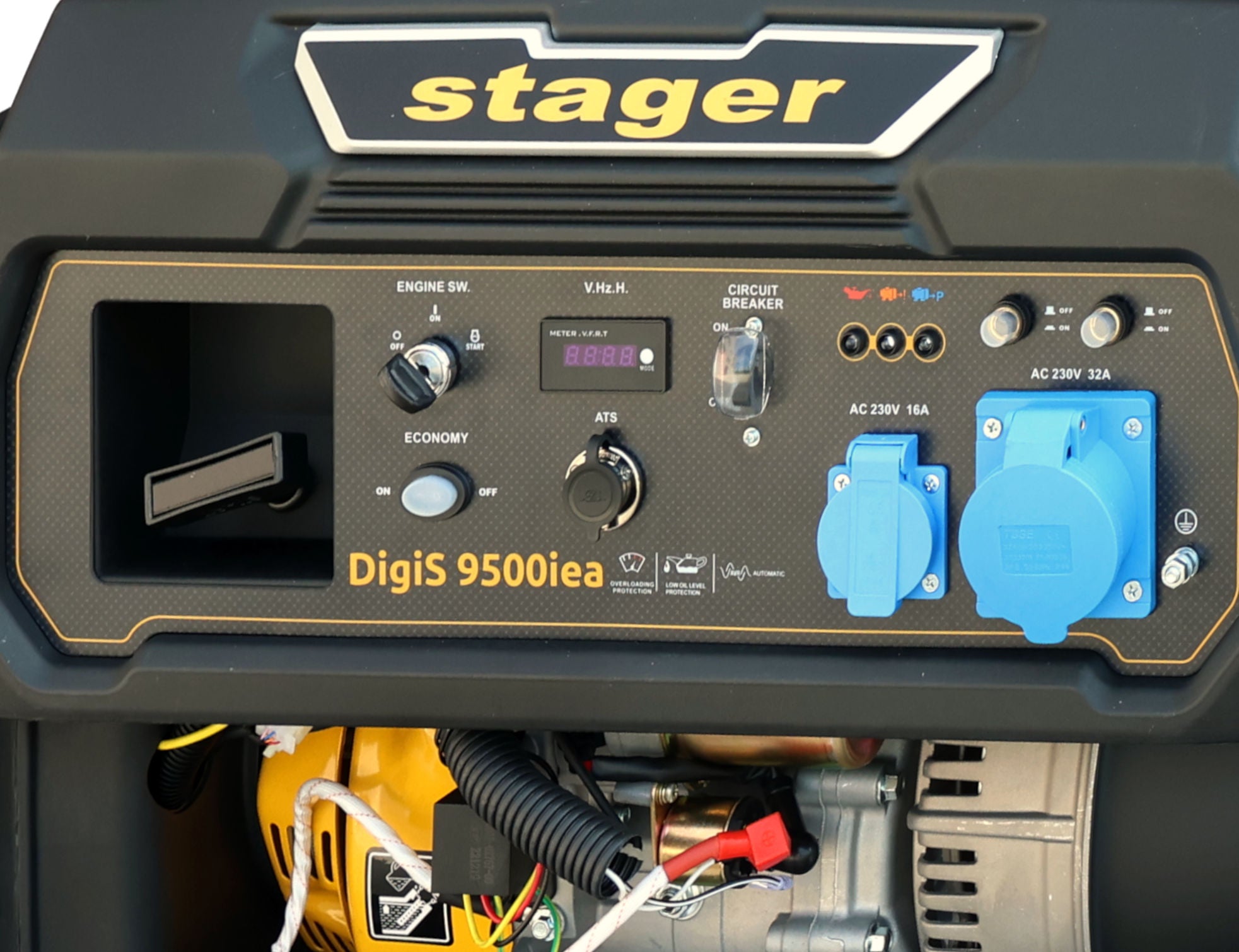 Stager DigiS 9500iea Generator digital invertor open-frame 9.5kW, monofazat, benzina, optional automatizare, autonomie pana la 16h