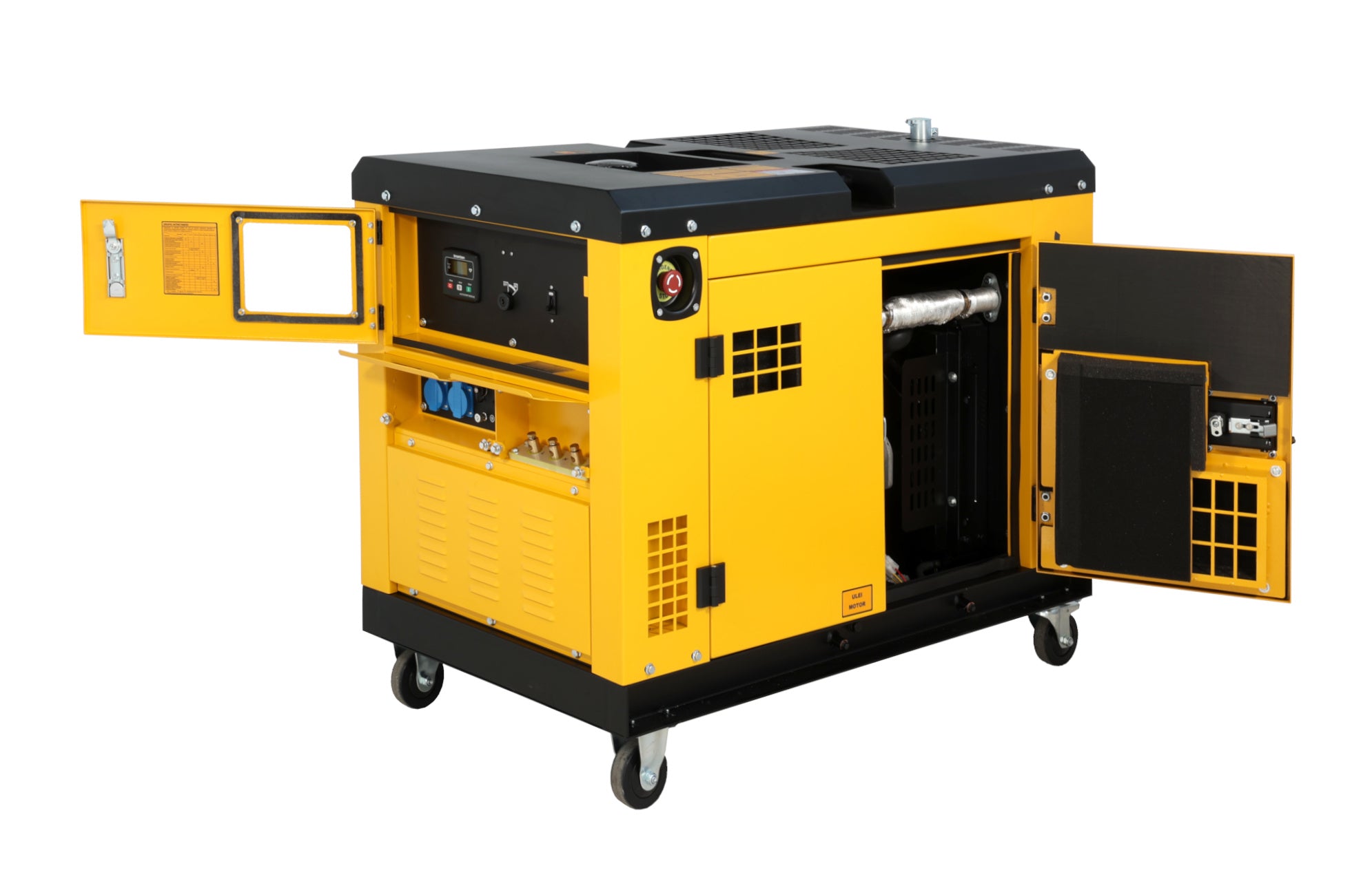 Generator insonorizat Stager YDE13TA, 10kVA, 39A, monofazat, diesel, 3000rpm, pornire electrica