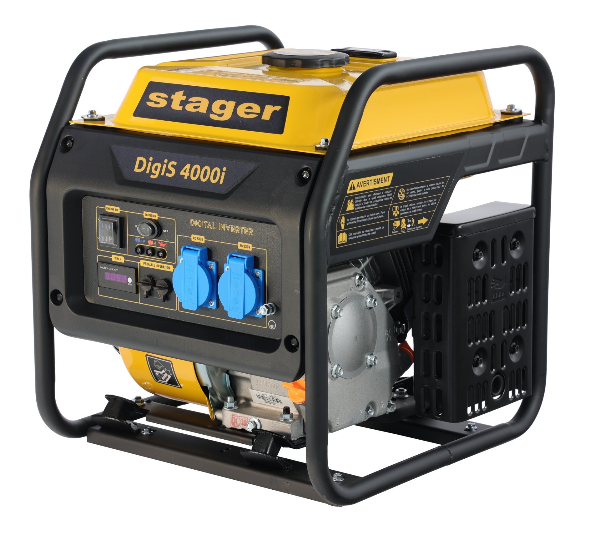 Stager DigiS 4000i Generator digital invertor open-frame 4kW, monofazat, benzina, G2, autonomie pana la 13h