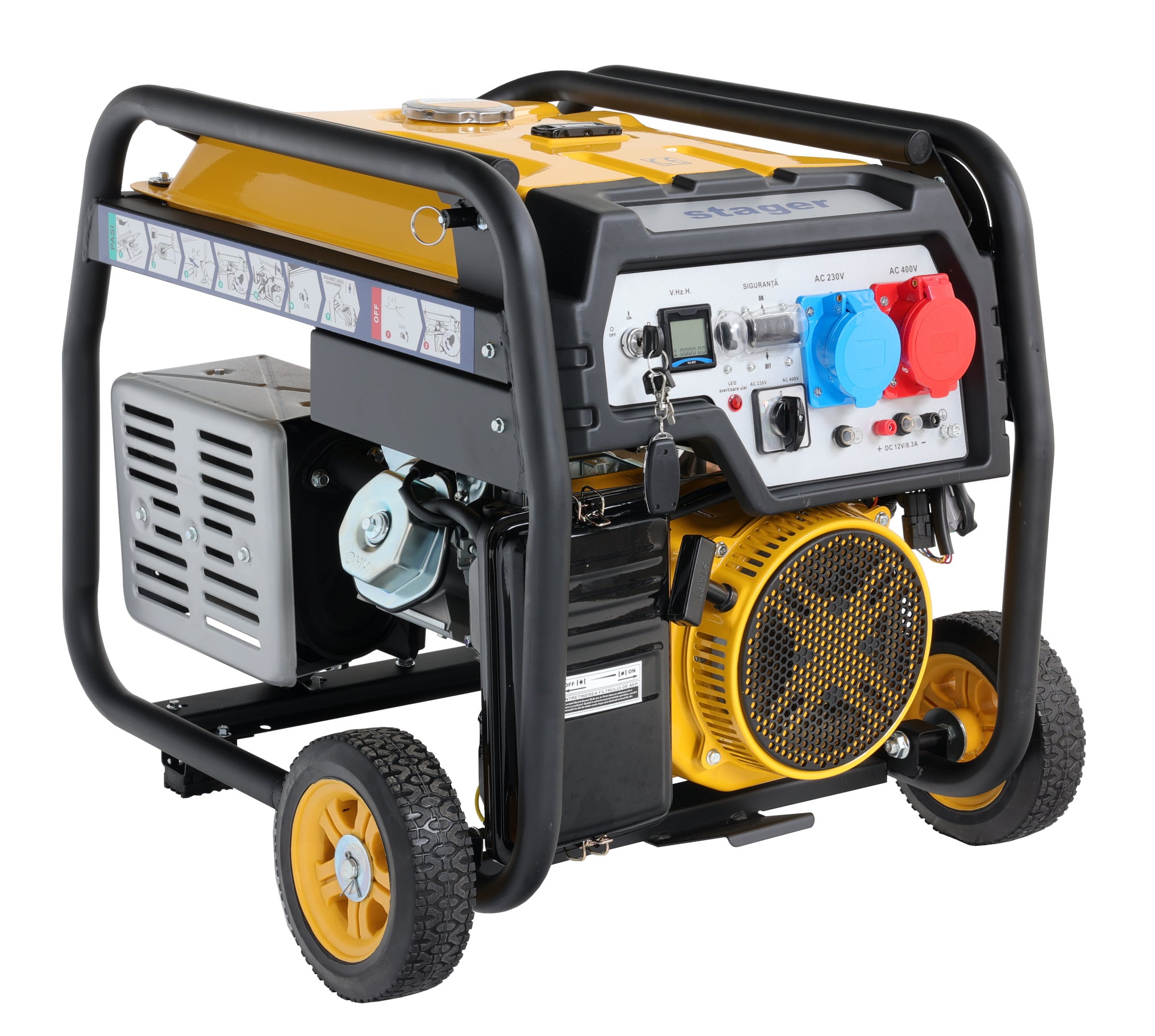 Stager FD 10000ER-E3R Automatic Generator curent dual 230V/400V, 8.5kW, benzina, conector ATS, multistart, autonomie pana la 20h