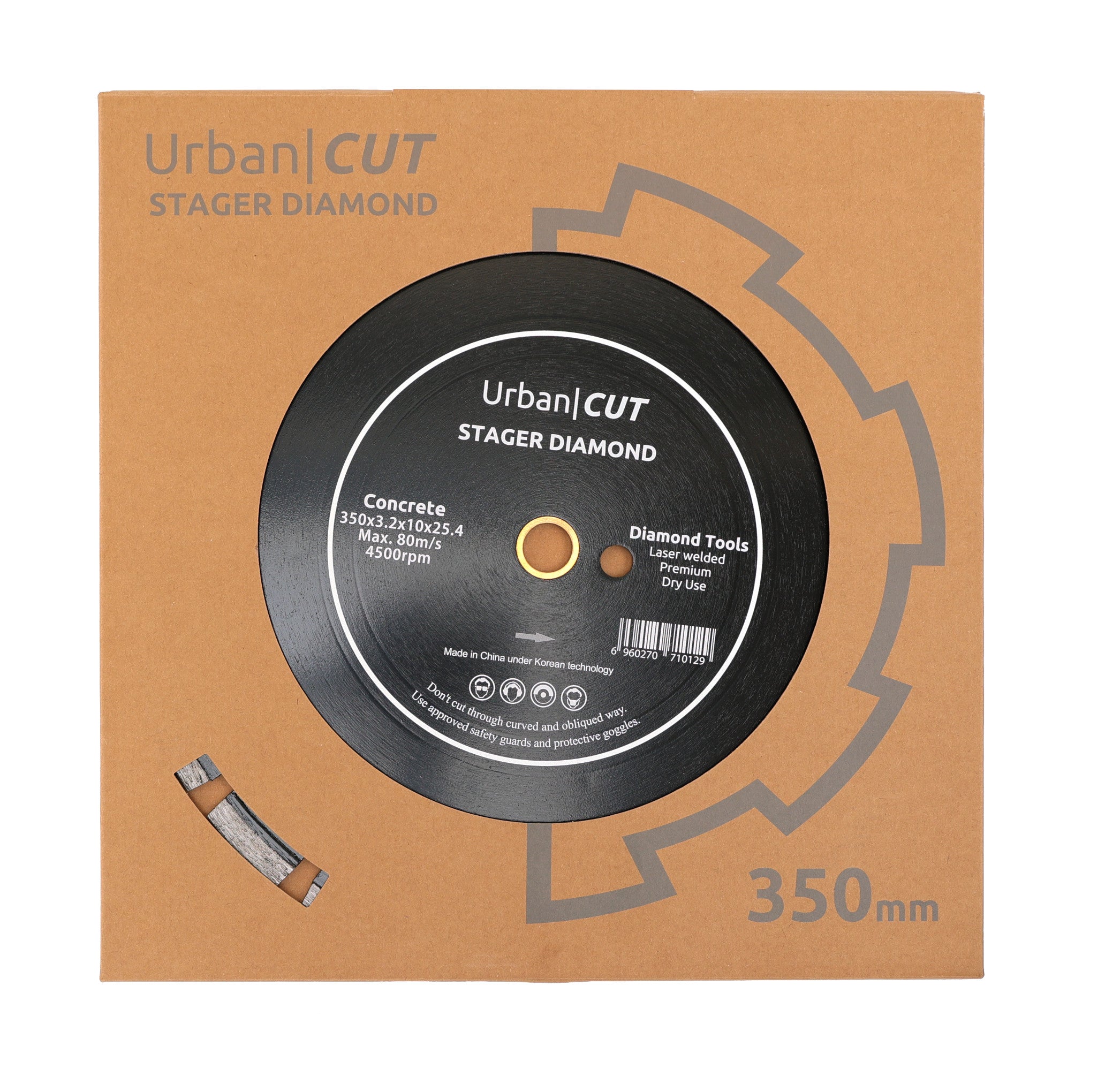 Stager URBAN CUT Disc diamantat 350x3.2x10x25.4-P pentru beton/asfalt