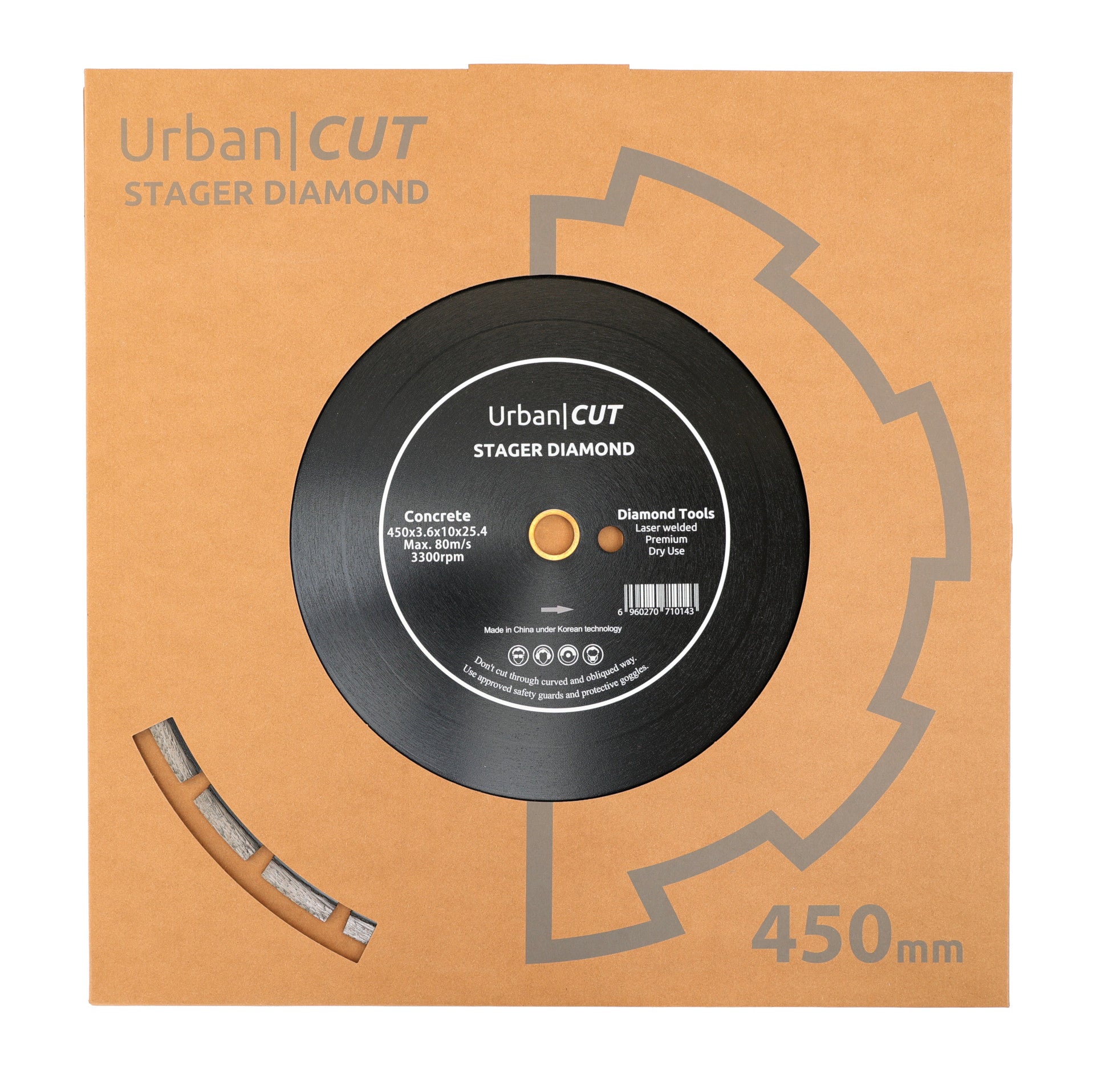 Stager URBAN CUT Disc diamantat 450x3.6x10x25.4-P pentru beton/asfalt
