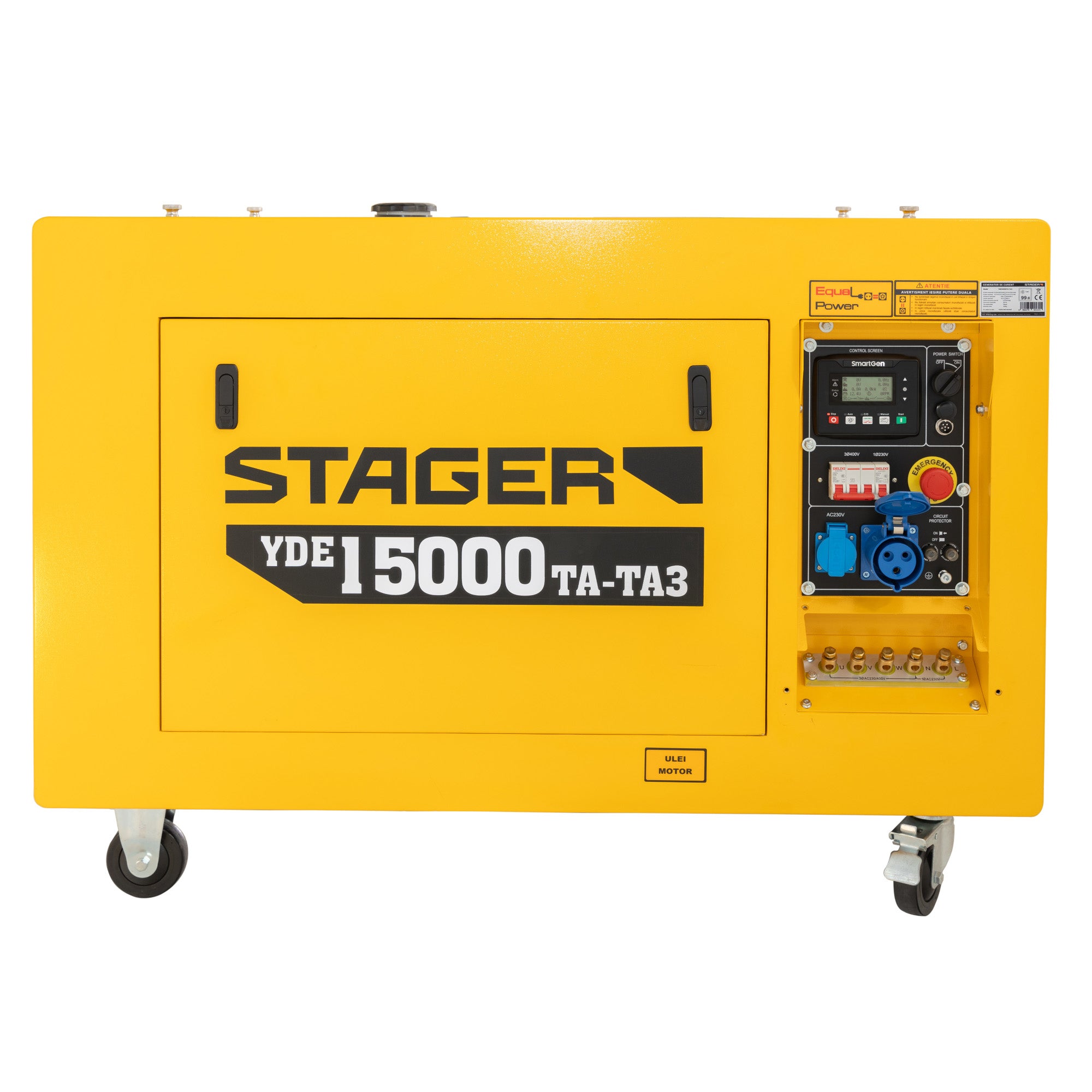 Generator profesional Stager YDE15000TA-TA3, 11.5 kW, DualPower 230-400V, insonorizat, diesel, 3000rpm, pornire electrica