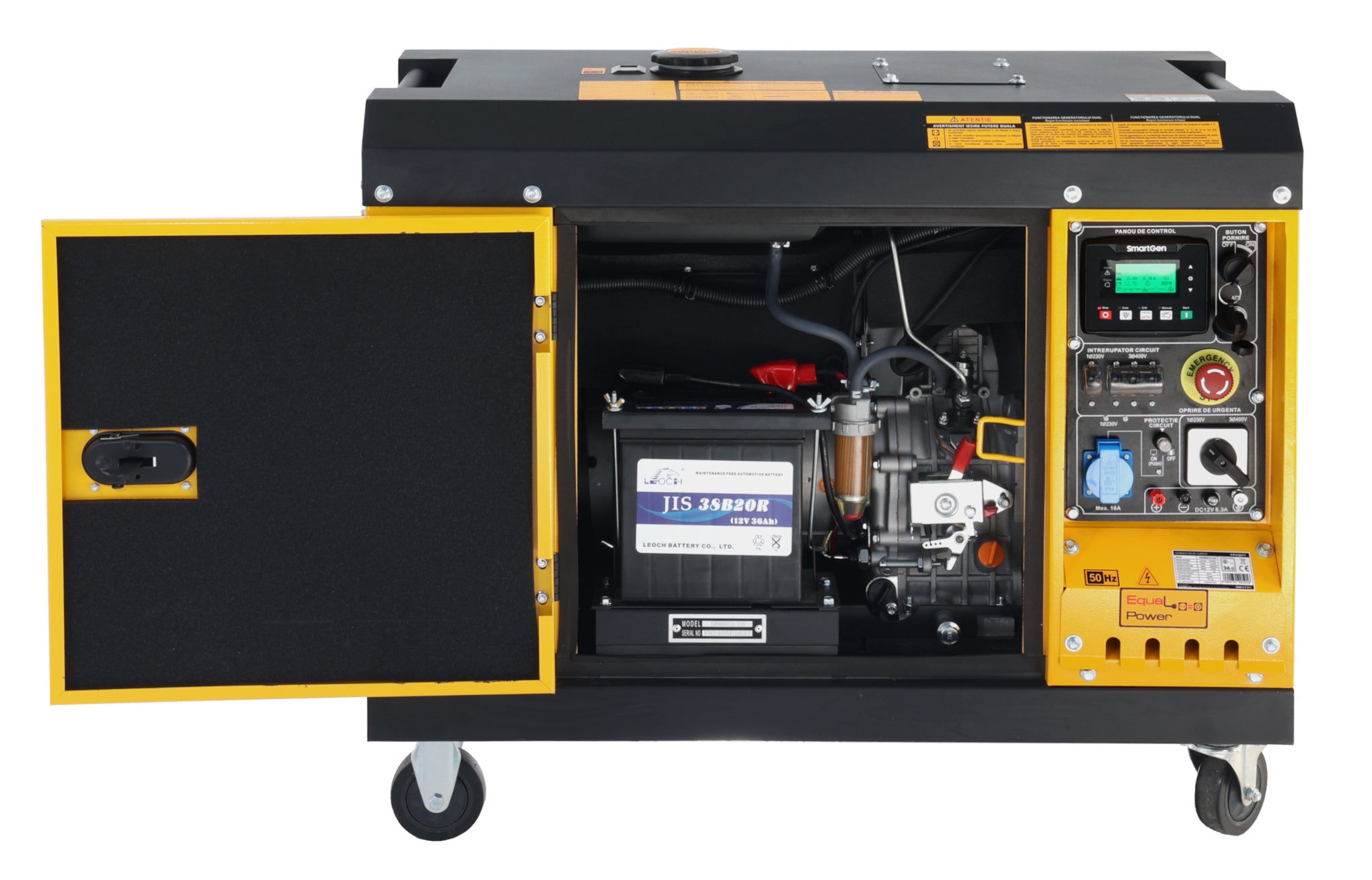 Generator insonorizat Stager YDE8600TA-TA3 V2, 7.5kVA, DualPower 230-400V, diesel, 3000rpm, pornire electrica
