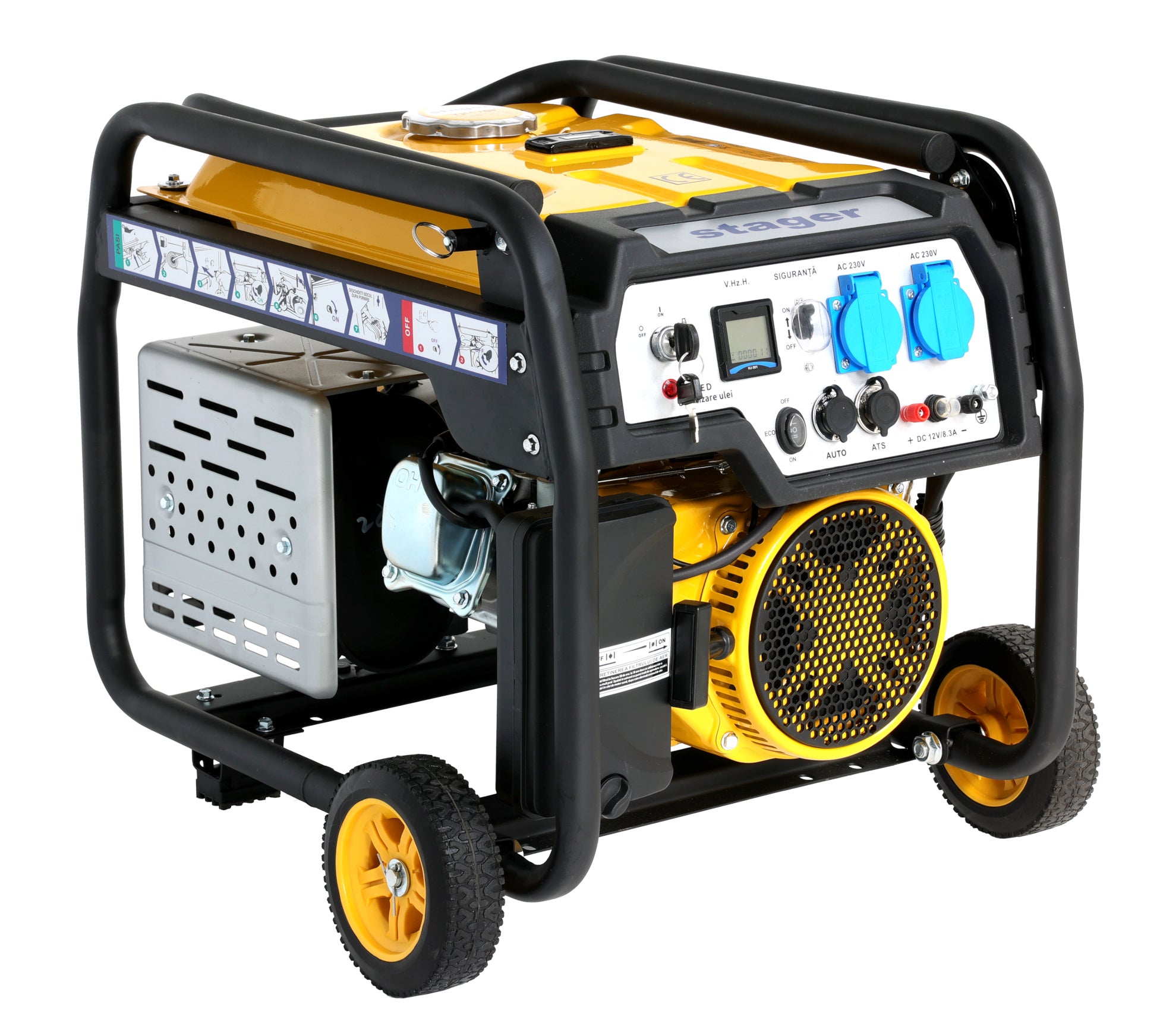 Stager FD 3600ER Automatic Generator curent monofazat, 230V, 3.0kW, benzină, conector ATS, multistart, autonomie pana la 30h