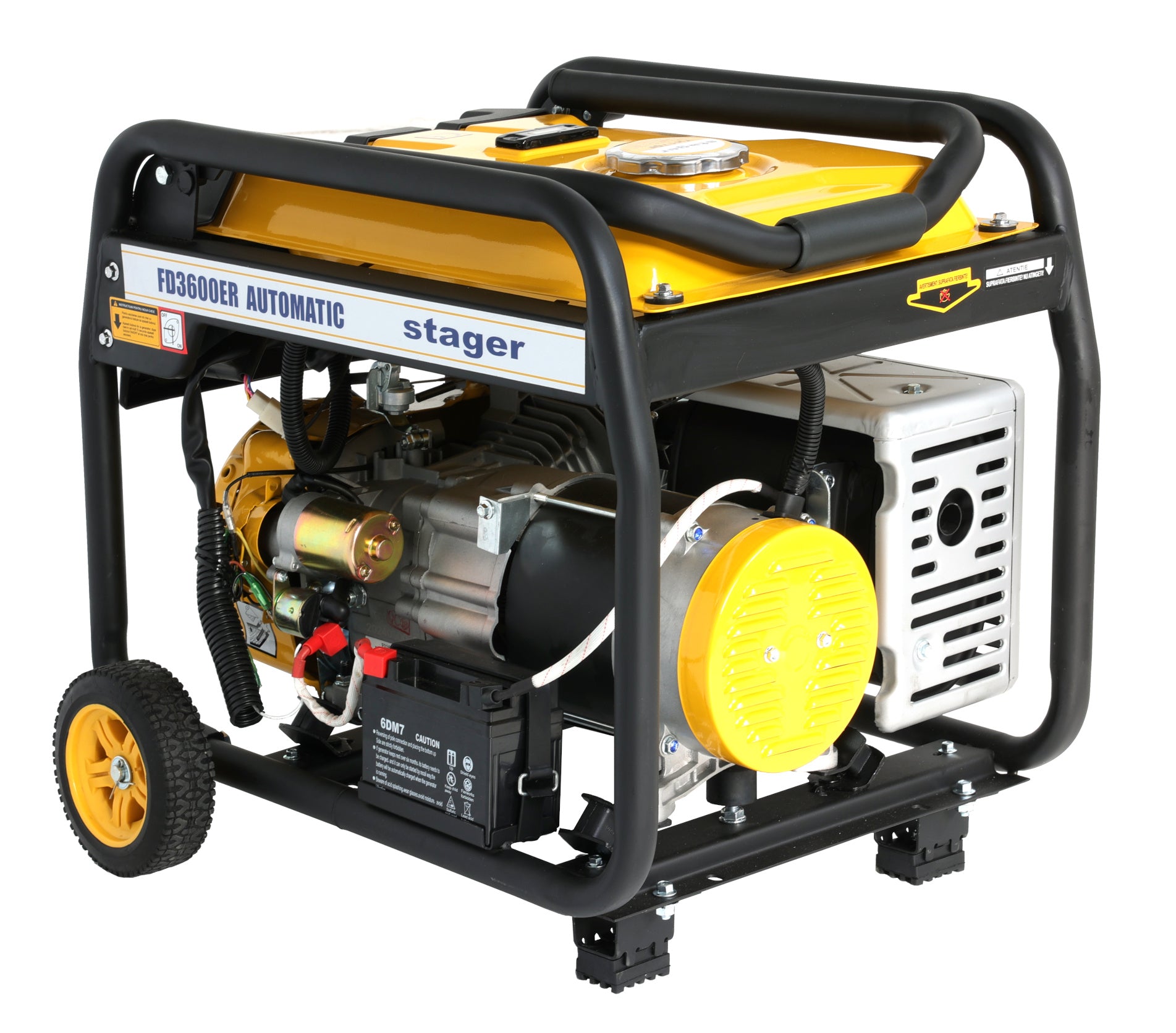Stager FD 3600ER Automatic Generator curent monofazat, 230V, 3.0kW, benzină, conector ATS, multistart, autonomie pana la 30h