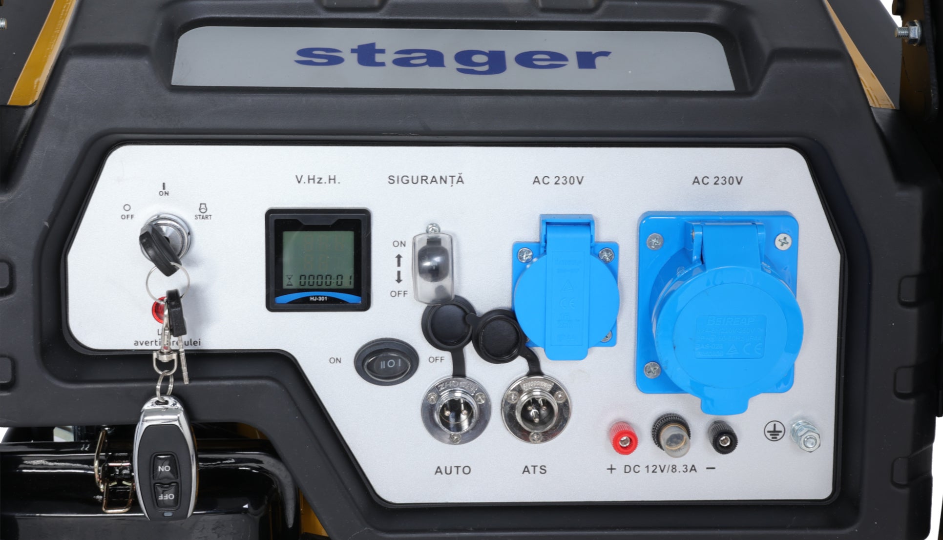 Stager FD 6500ER Automatic Generator curent monofazat, 230V, 5.5kW, benzină, conector ATS, multistart, autonomie pana la 30h